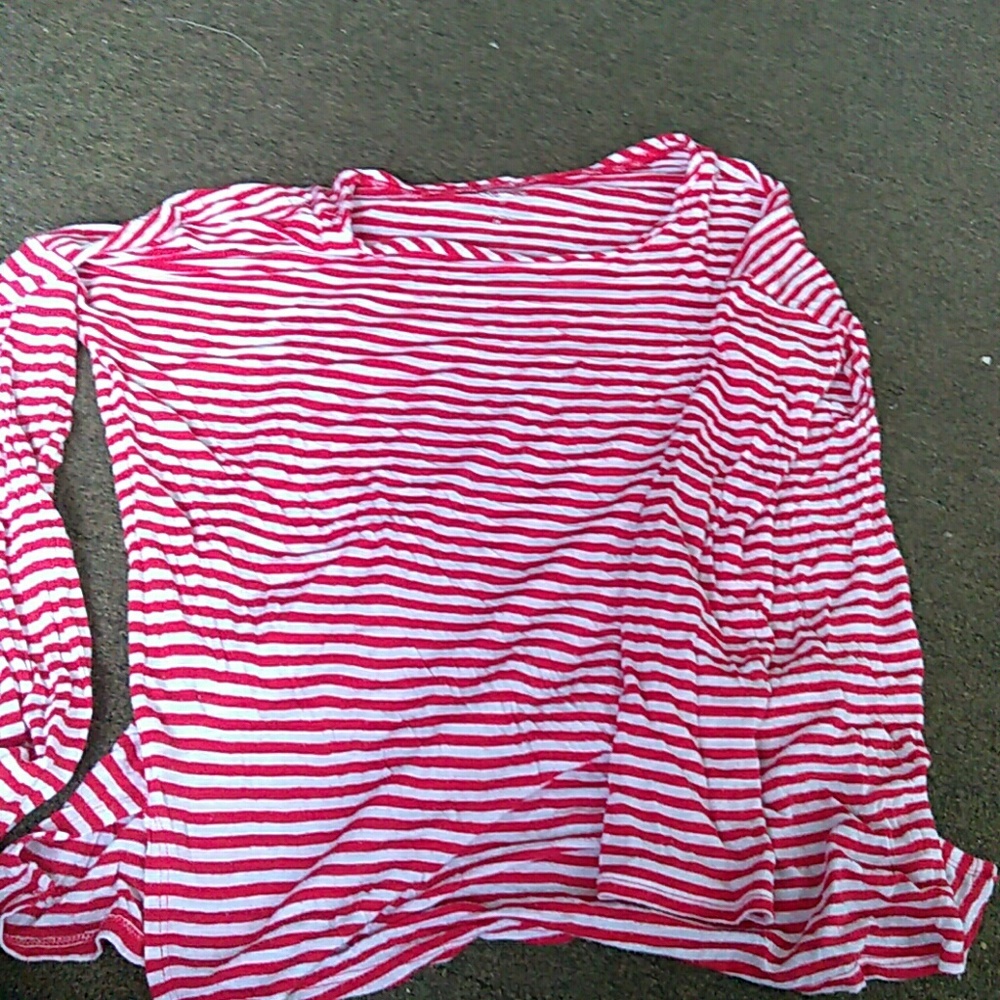 Red and white striped shirt